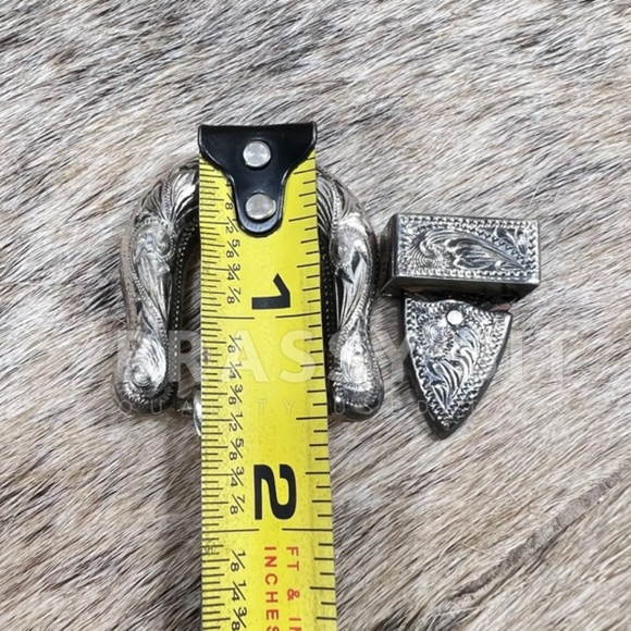 Vintage Fleming Sterling Buckle Set - Picture 4 of 4